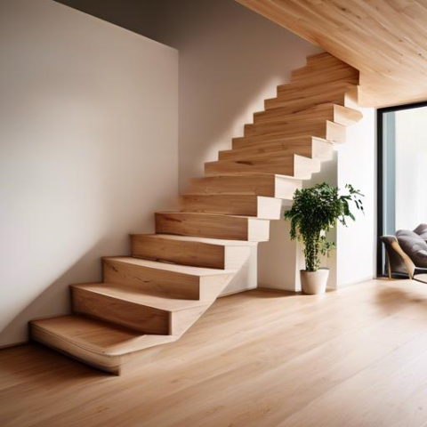 So lässt sich eine günstige Treppe aus Polen aus Buchenholz gestalten